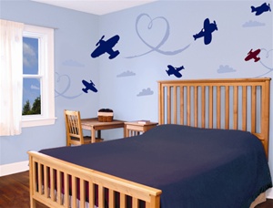 Airplanes wall decals stickers