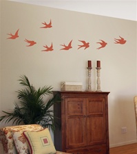 Flying Swallows wall decal stickers