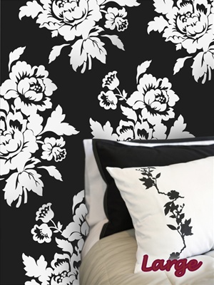 Baroque floral pattern wall decals