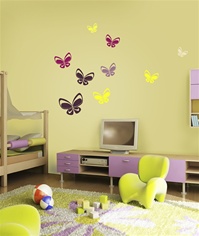 Techno Butterfly wall decals stickers