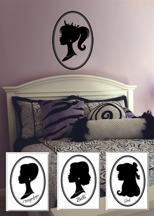Cameo wall decal sticker