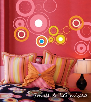 Circles wall decals stickers