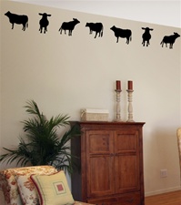 Cow Border Wall Decals Stickers