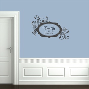 Curly Scallop Message Frame Wall Decals Stickers