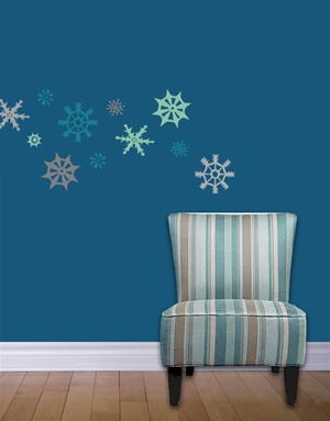 Funky Snowflake wall decals stickers