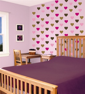 Heart wall decals stickers