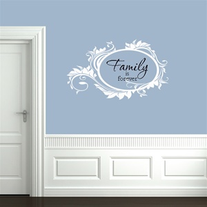 Leafy Rounded Message Frame Wall Decals Stickers