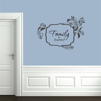 Leafy Shape Message Frame Wall Decals Stickers