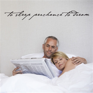 To sleep perchance to dream - Vinyl Wall Decal - Wall Quote - Wall DÃ©cor