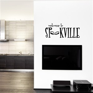 welcome to spookville - Vinyl Wall Decal - Wall Quote - Wall Decor