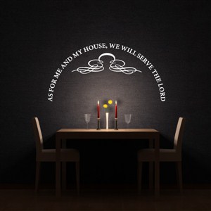as for me and my house, we will serve the lord Joshua 24:15 - Vinyl Wall Decal - Wall Quote - Wall Decor