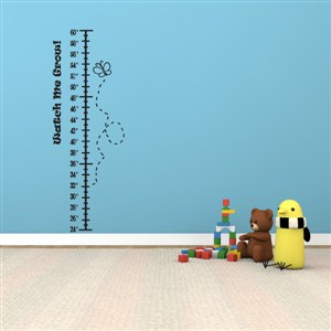 Growth Chart Butterfly - Vinyl Wall Decal - Wall Quote - Wall Decor