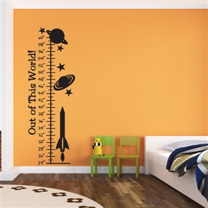 Growth Chart Universe - Vinyl Wall Decal - Wall Quote - Wall Decor