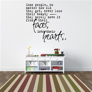 Some people, no matter how old they get, never lose - Vinyl Wall Decal - Wall Quote - Wall Decor
