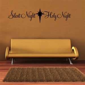 Silent night Holy night - Vinyl Wall Decal - Wall Quote - Wall Decor