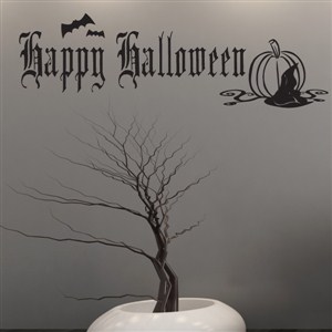 Happy Halloween - Vinyl Wall Decal - Wall Quote - Wall Decor