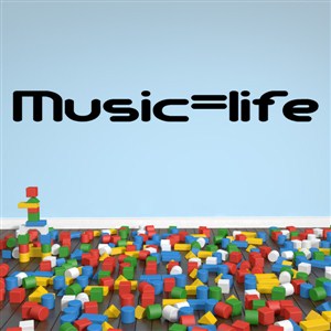 Music = Life - Vinyl Wall Decal - Wall Quote - Wall Decor