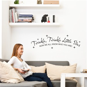 Twinlw, twinkle, little star now we all know who you are! - Vinyl Wall Decal - Wall Quote - Wall Decor