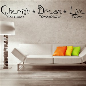 Cherish yesterday dream tomorrow live today