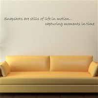 Snapshots are stills of life in motion … capturing moments in time