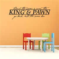 Once the game is over, the king & pawn go back into the same box