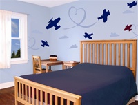 Airplanes wall decals stickers