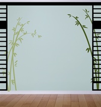Bamboo Tree Branches wall decals stickers