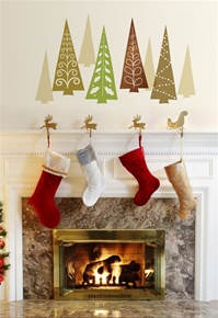 Christmas Tree - "Mod" wall decals stickers
