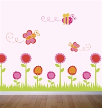 Flower Bugs wall decals stickers