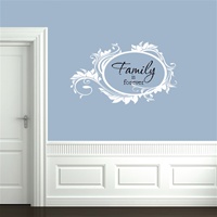 Leafy Rounded Message Frame Wall Decals Stickers