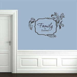 Leafy Shape Message Frame Wall Decals Stickers