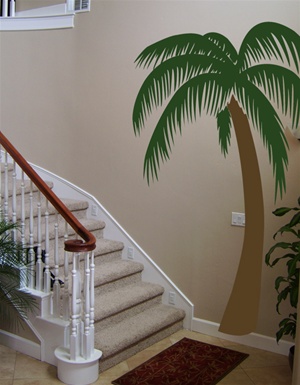 Queen 7 foot tall Palm Tree wall decal