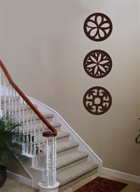 Round ornamental wall decals stickers