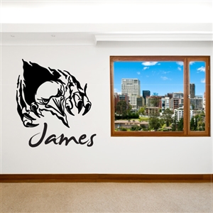 Custom Personalized Name and Ripped Wall Decal Sticker - RipperCust01