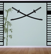 Samurai Swords wall decals stickers