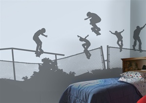 Skate Rail Fence wall decals stickers