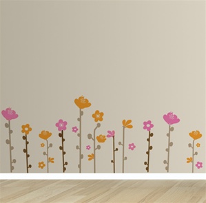 Spring Sprig flower wall decals stickers