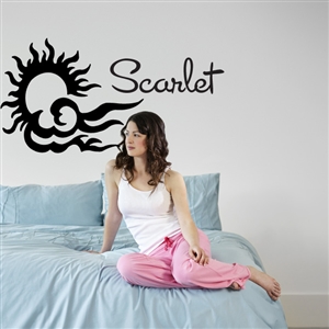 Custom Personalized Name and Sun Wall Decal Sticker - SunCust01