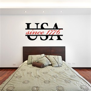 USA since 1776 - Vinyl Wall Decal - Wall Quote - Wall Decor
