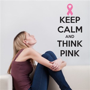 keep calm and think pink - Vinyl Wall Decal - Wall Quote - Wall Decor