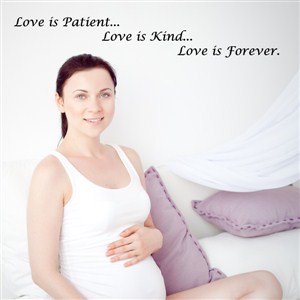 love is patient… love is kind… love is forever. - Vinyl Wall Decal - Wall Quote - Wall Decor