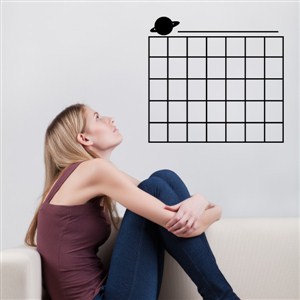 Space Calendar - Vinyl Wall Decal - Wall Quote - Wall Decor