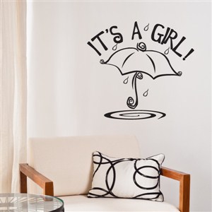 it's a girl! - Vinyl Wall Decal - Wall Quote - Wall Decor
