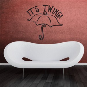 it's twins! - Vinyl Wall Decal - Wall Quote - Wall Decor