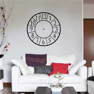 Wall Clock - Vinyl Wall Decal - Wall Quote - Wall Decor