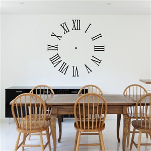 Roman Numeral Wall Clocl - Vinyl Wall Decal - Wall Quote - Wall Decor