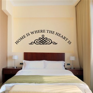 Home is where the heart is - Vinyl Wall Decal - Wall Quote - Wall Decor