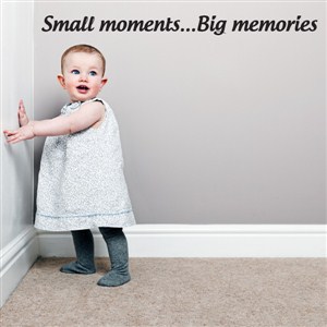 Samall moments…Big memories - Vinyl Wall Decal - Wall Quote - Wall Decor