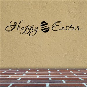 Happy Easter - Vinyl Wall Decal - Wall Quote - Wall Decor