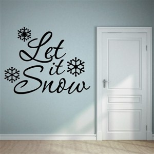 Let it snow - Vinyl Wall Decal - Wall Quote - Wall Decor